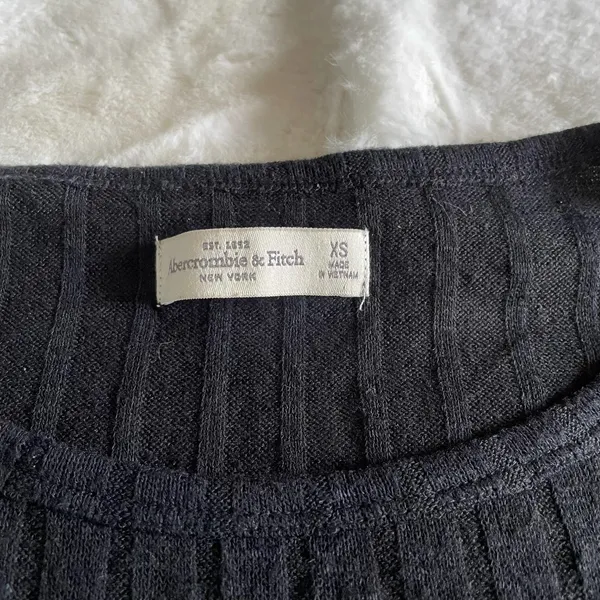 abercrombie and fitch blue ribbed long sleeve top shirt size extra small XS - Image 3
