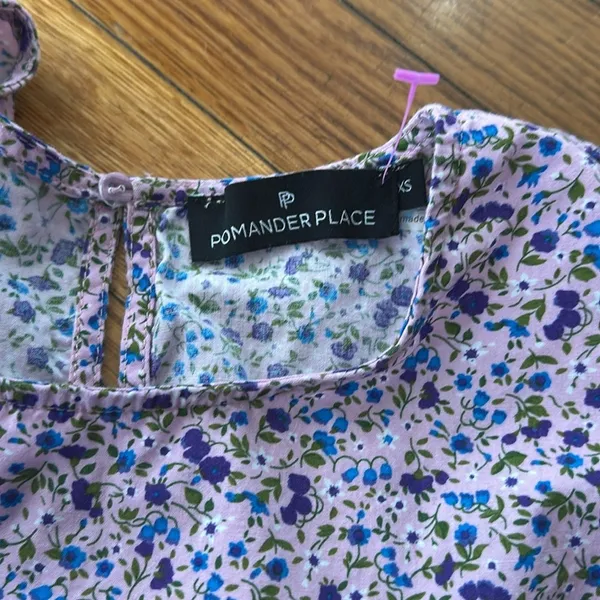TUCKERNUCK pomander place mollie floral puff flutter sleeve cotton spring blouse - Image 2