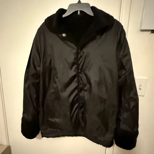 Cozy Black Teddy Jacket Reversible for Women. - Image 3