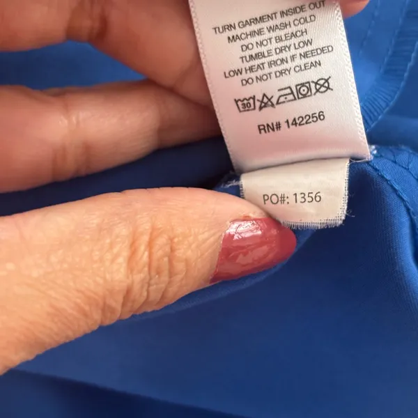 Figs Royal Blue Women's Short Sleeve Blue Top - Image 8