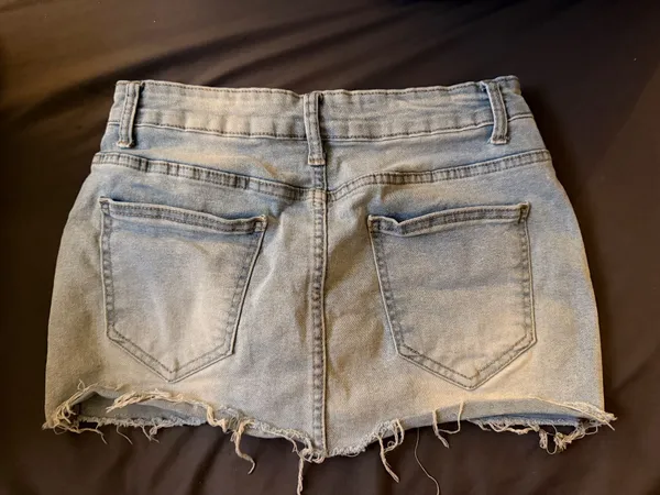 Decorative Jean Skirt Blue - Image 2