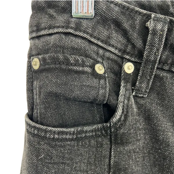 Abercrombie & Fitch The Skinny High Rise‎ Black Jeans Womens 24 Raw Hem EUC - Image 3