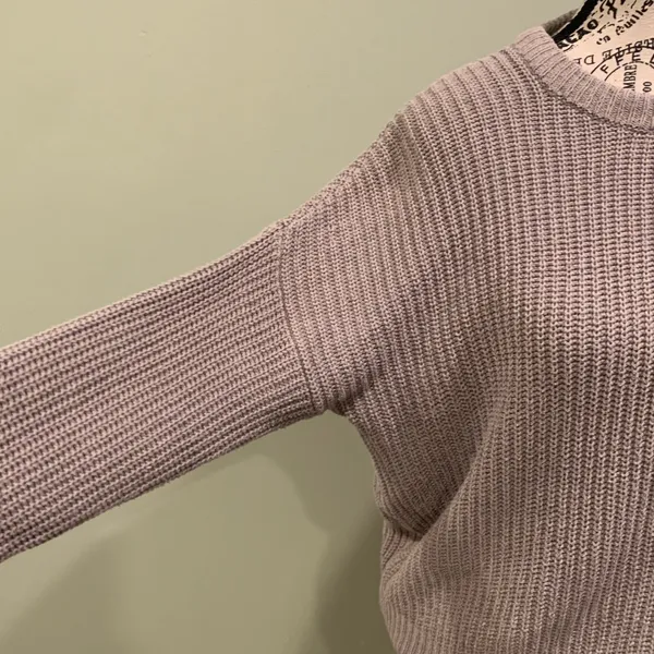 Urban Outfitters Women's Medium Taupe Tan Knit Casual Crewneck Pullover Sweater - Image 2
