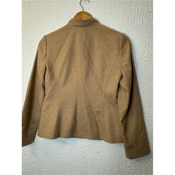 Banana Republic Camel Wool-Blend Stand Collar Jacket - Image 7