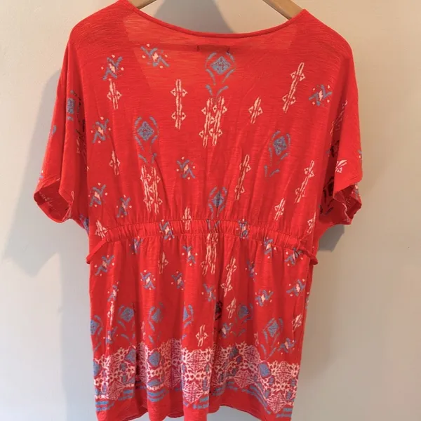 American Eagle Outfitters Large Vintage‎ Y2K Boho Coral Tribal Print Top - Image 8