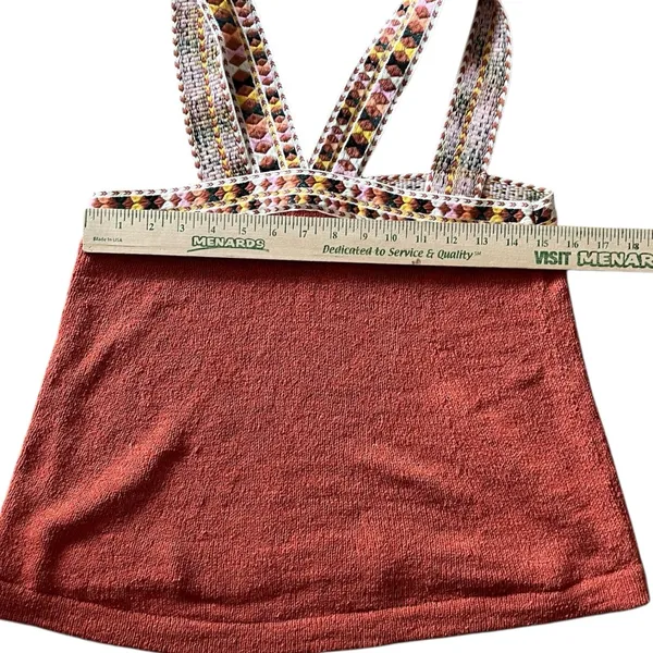 Madewell Terracotta‎ and Multicolor Strappy Tank Top Knit Sweater Boho Casual XS - Image 8