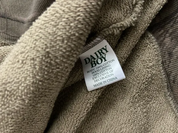 Dairy Boy The Boyfriend Hoodie Evergreen Camo/Pink Appliqué Women's Size Large - Image 9