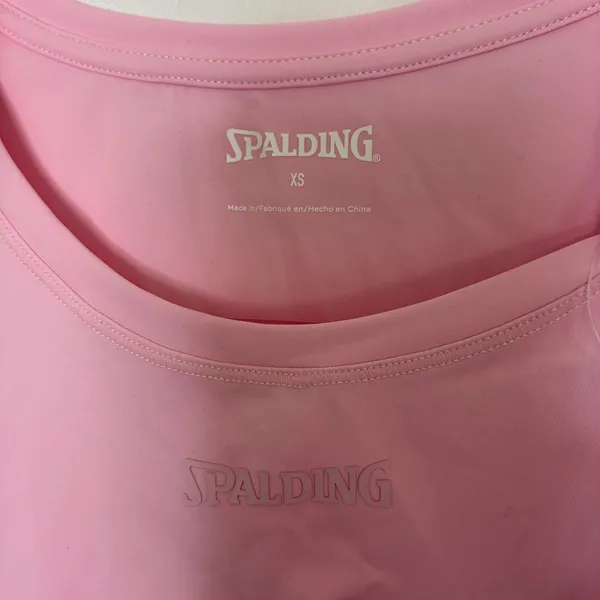 Spalding Bubblegum Pink Athletic Tank Top Nylon Spandex NWT Womens XS - Image 3