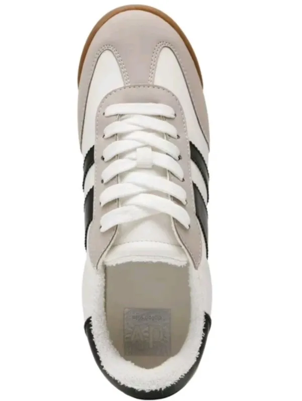 Dolce Vita White, Black & Gum Retro Runner Sneakers - Image 3