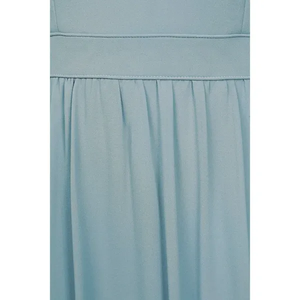 NWT Womens Size XS Lulu's Dusty Blue Air of Romance Sleeveless Maxi Dress - Image 5