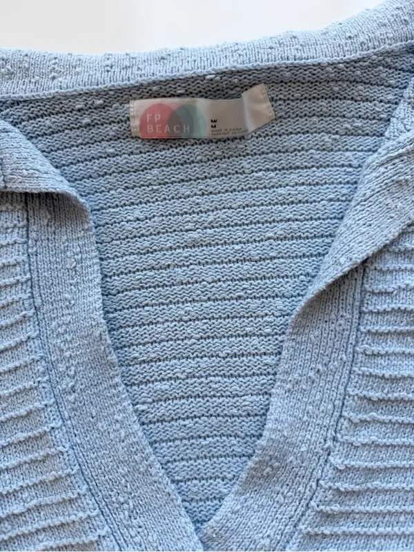 Free People Beach Blue Carter Sweater Set Size Medium - Image 4