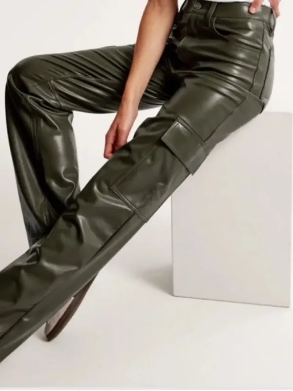 Abercrombie Vegan Leather 90s Relaxed Cargo Pants - Image 5