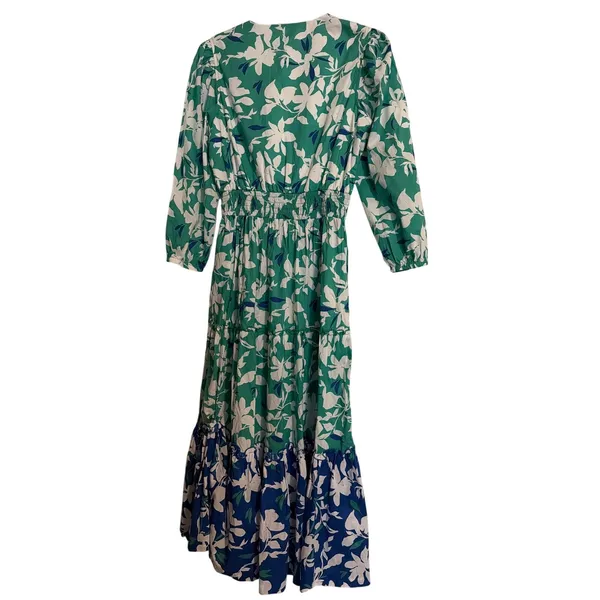 Southern Tide Blaire Blossom Bay Printed Maxi Dress - Green/Navy - Size Small - Image 3