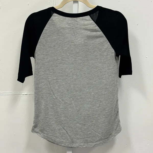 Disney‎ Mickey Mouse Skeleton Halloween Raglan Baseball Tee Gray Black Small - Image 2