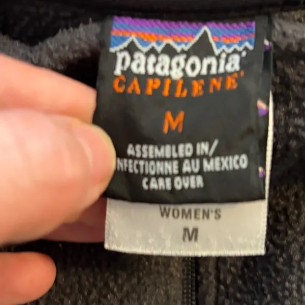 Patagonia Capilene Quarter Zip Fleece Pullover Charcoal Gray Womens‎ Medium - Image 2