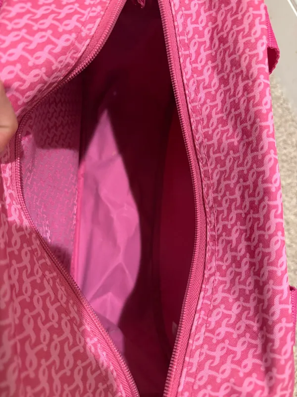 Girls Pink Patterned Travel Tote and Carry-On Set - Image 11