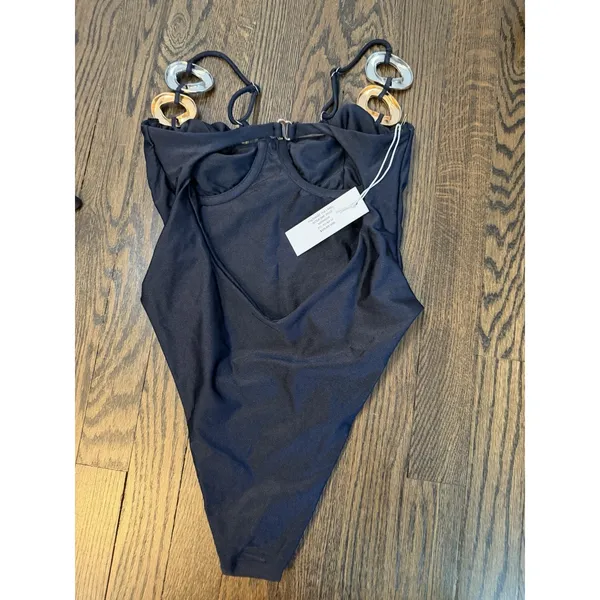 palondre the label Aster One Piece Black With Underwire Sz M NWT $225 - Image 11