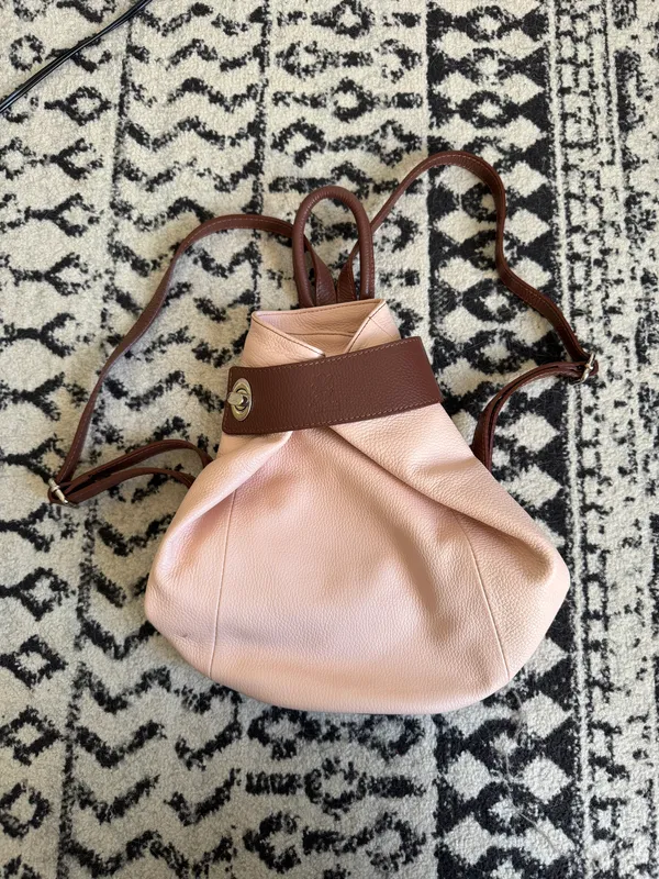Italian pink leather purse - Image 2
