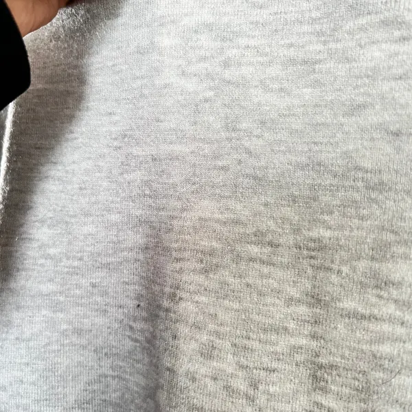 GRAY PEARL CARDIGAN SWEATER BUTTON DOWN‎ PREPPY LARGE - Image 3