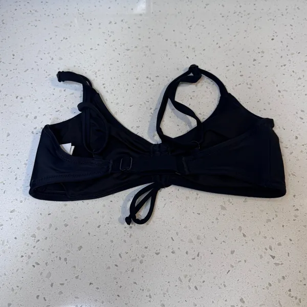 Old Navy Womens Black Cinched Front Tie Bikini Top Adjustable Straps Size‎ Small - Image 6