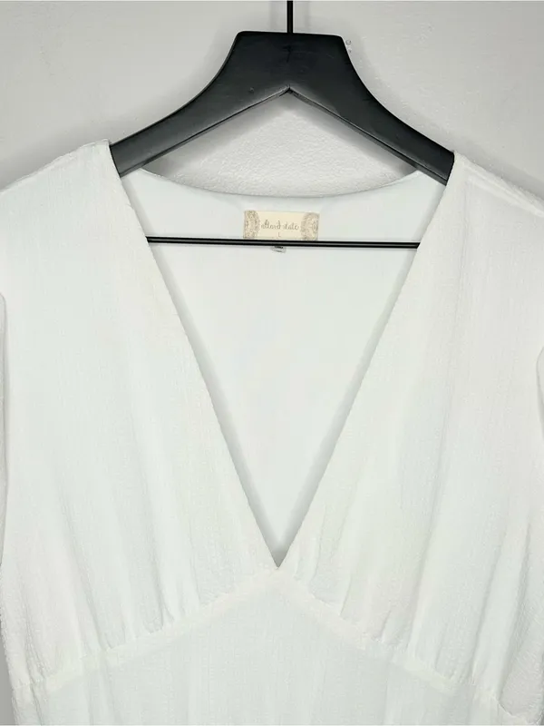 Altar'd State White Tiered Mini Dress Size L - Image 3