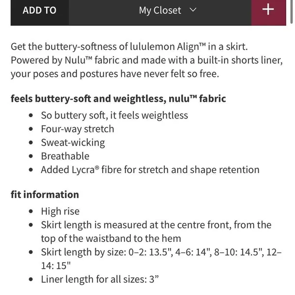 Lululemon Align High-Rise Skirt Crater Blue - Image 3