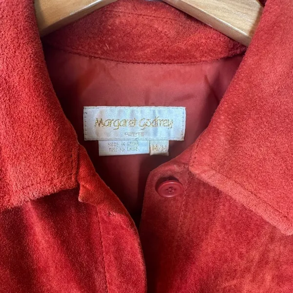 Margaret Godfrey Rust Suede Button - Image 4