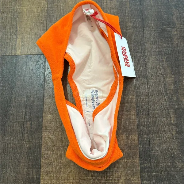 NWT Solid & Striped Terry Tati Bikini Bottom in Tangerine Size Small - Image 6