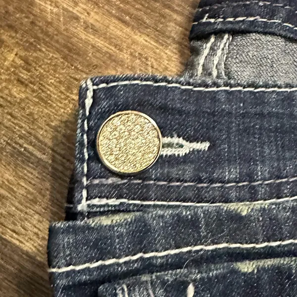 7 For All Mankind Dark Blue Flare Jeans - Image 7