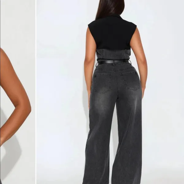 Double identity denim jumpsuit Black Size XS - Image 2