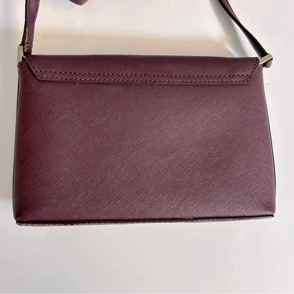 Kate Spade Sally Newbury Lane Burgundy Mulled Wine Crossbody Leather‎ Bag - Image 3