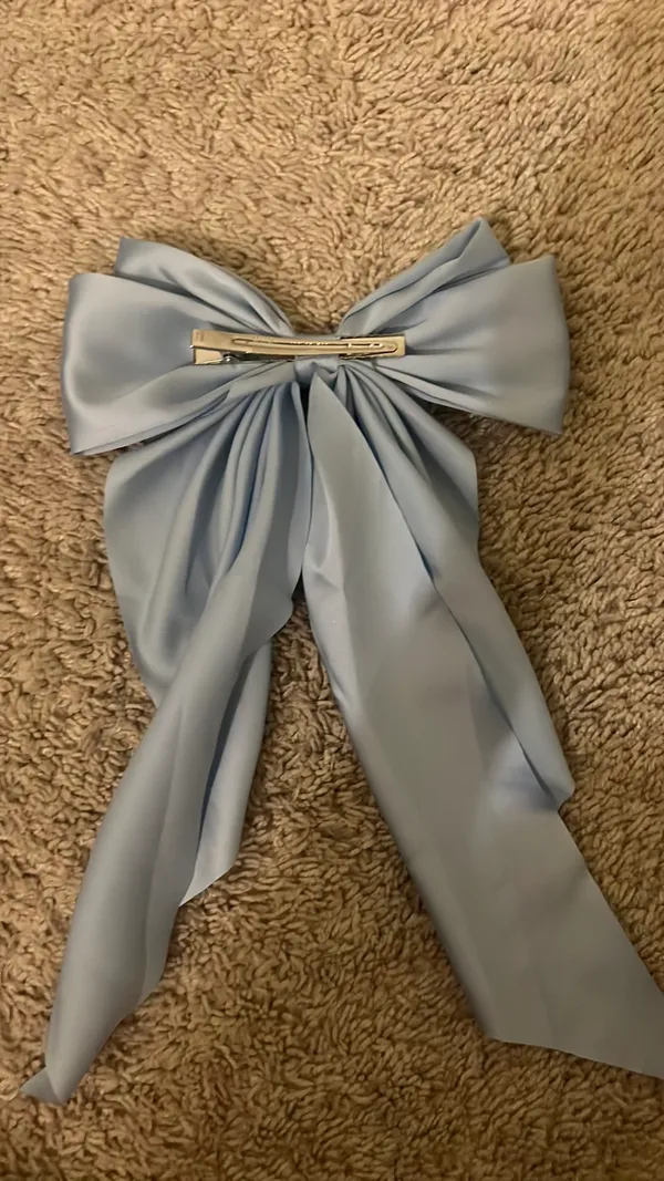 Light Blue Clip Bow - Image 2