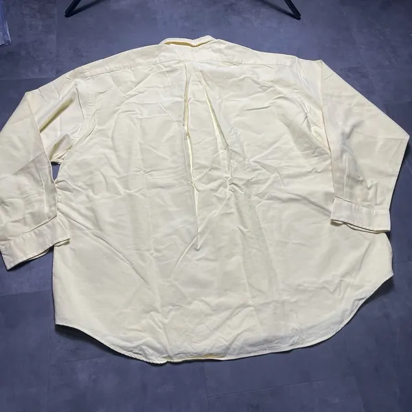Polo Ralph Lauren Button-Front Yellow Shirt XXL Big‎ Tall F-113 - Image 7