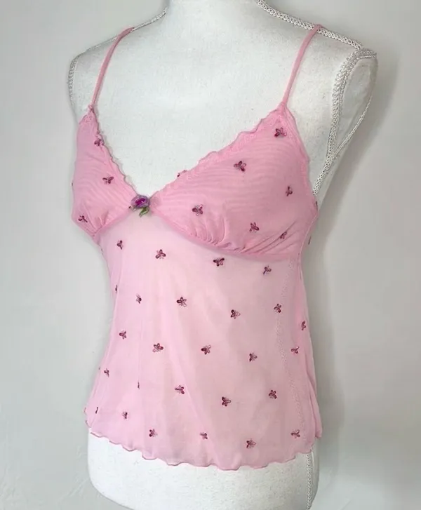 Y2K Victoria’s Secret Mesh Cami - Image 3