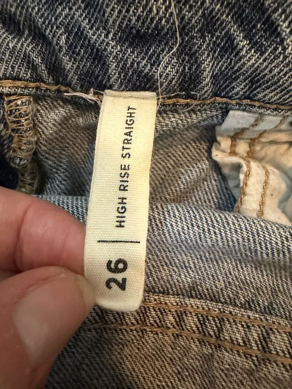 PACSUN High Rise Straight Denim Jeans Acid Wash 90's Size 26 - Image 12
