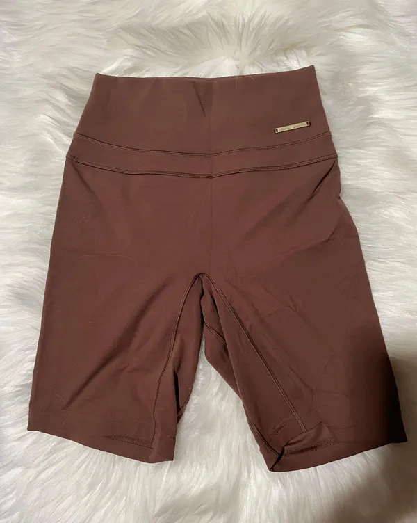 Gymshark x Whitney Simmons V3 Dandelion Brown Biker Shorts - Image 7