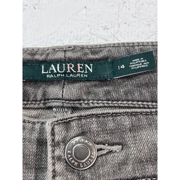 Lauren Ralph Lauren Women's 14 Concrete/Gray Premier Straight Slimming Fit Jeans - Image 6