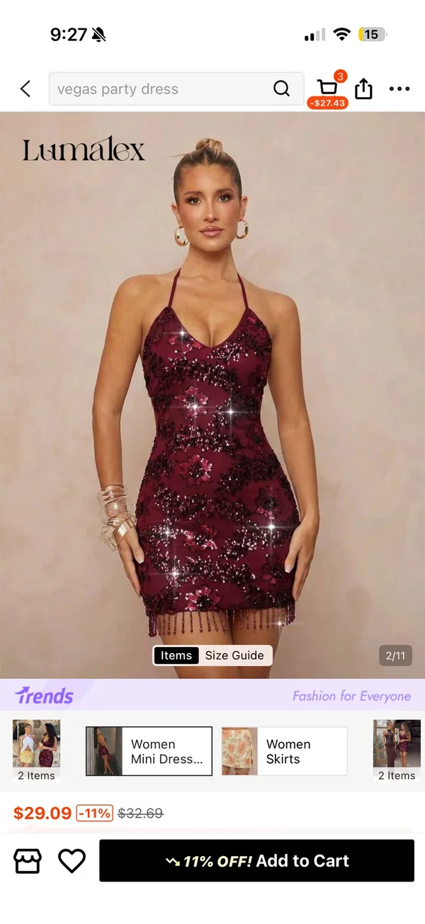 Red Shein Dress - Image 3