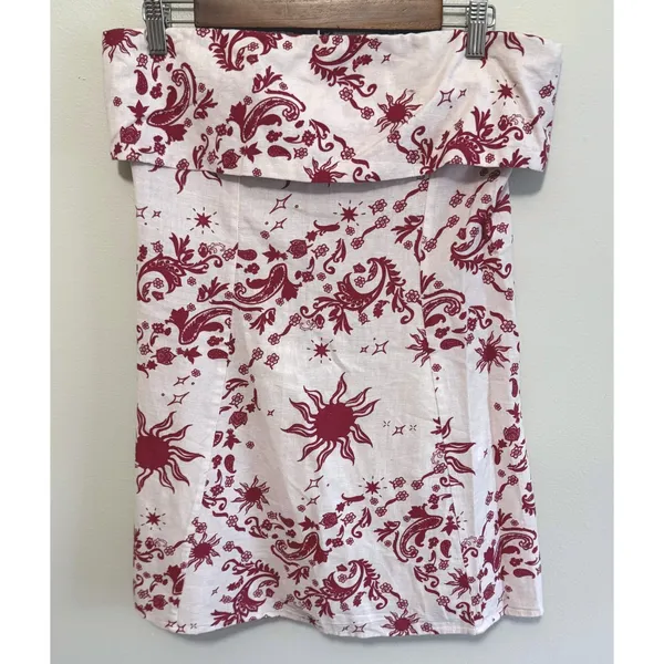 ASOS DESIGN‎ Women's Fold Over Bandeau Mini Dress In Bandana Print Size 8 NWT - Image 3