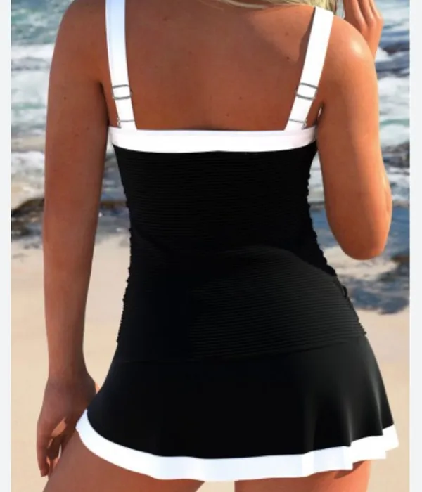 Patchwork Black Tankini Set Size M - Image 3
