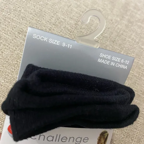 Challenge Yoga Pilates Dance Grip Socks 2 Pair Black - Image 3