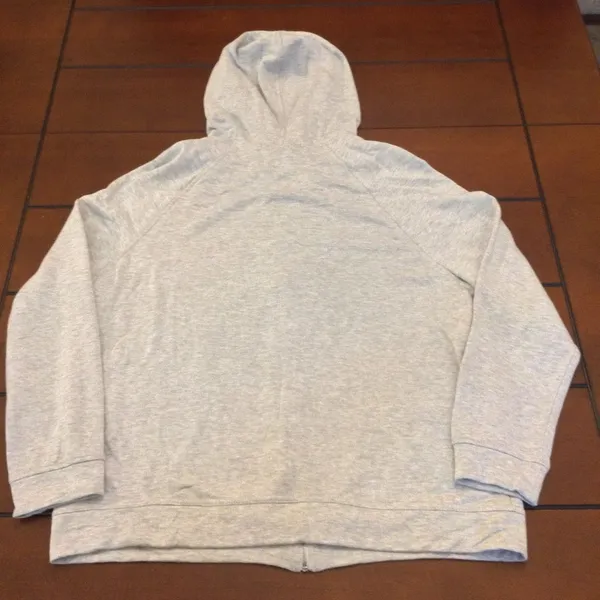 Quince super soft fleece hoodie heather gray large - Image 7