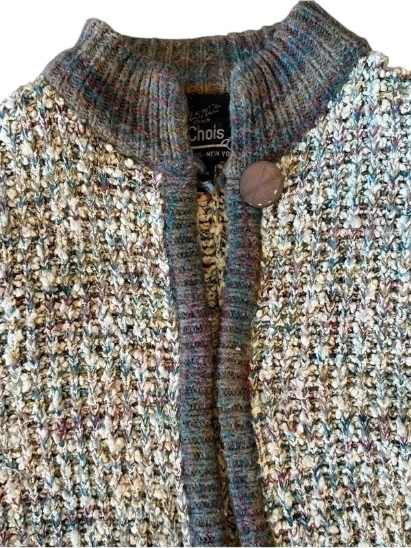 Vintage boho long sweater cardigan made in Taiwan - Image 6