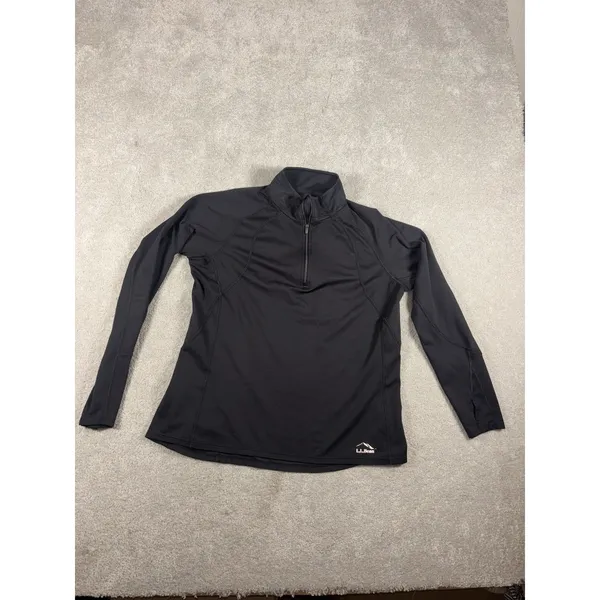 L.L. Bean m Reg 1/4 Zip Lightweight Activewear Top Thumbholes‎ Item 288015 - Image 4