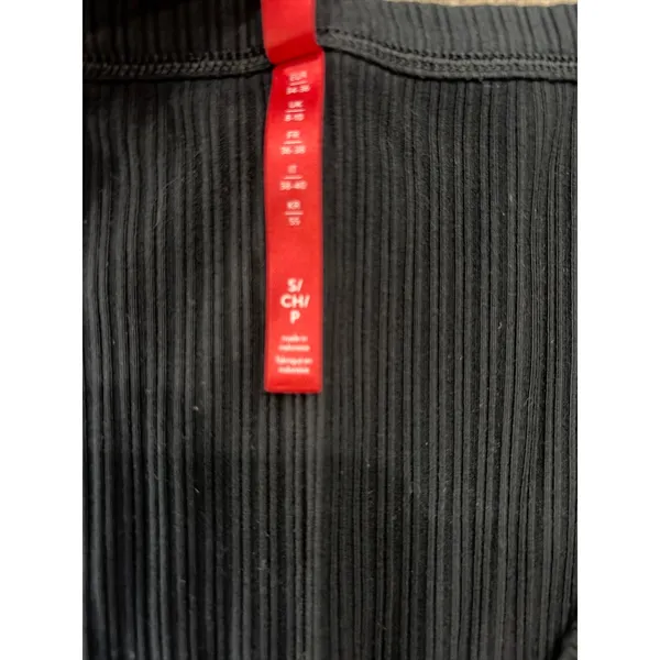 SPANX Ribbed Tank Top Small Black Shaping Stretch Scoop Neck - Image 5
