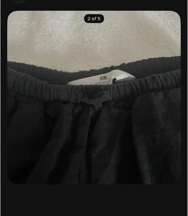 H&M Black Linen Pants - Image 2