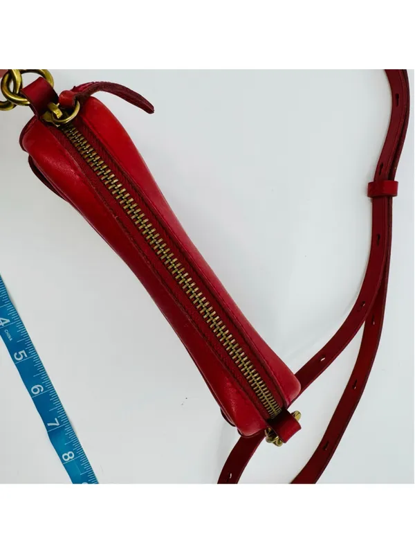 Madewell Red Italian Leather Crossbody Carabiner Bag - Image 6