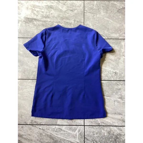 Figs Technical Collection Womens Royal Blue V-Neck Scrub Top FW1100 XS - Image 6