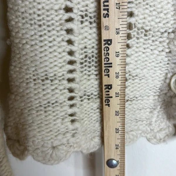 Alps Women's Vtg 100% Wool Chunky Cottagecore Button Cardigan Sweater Medium - Image 8