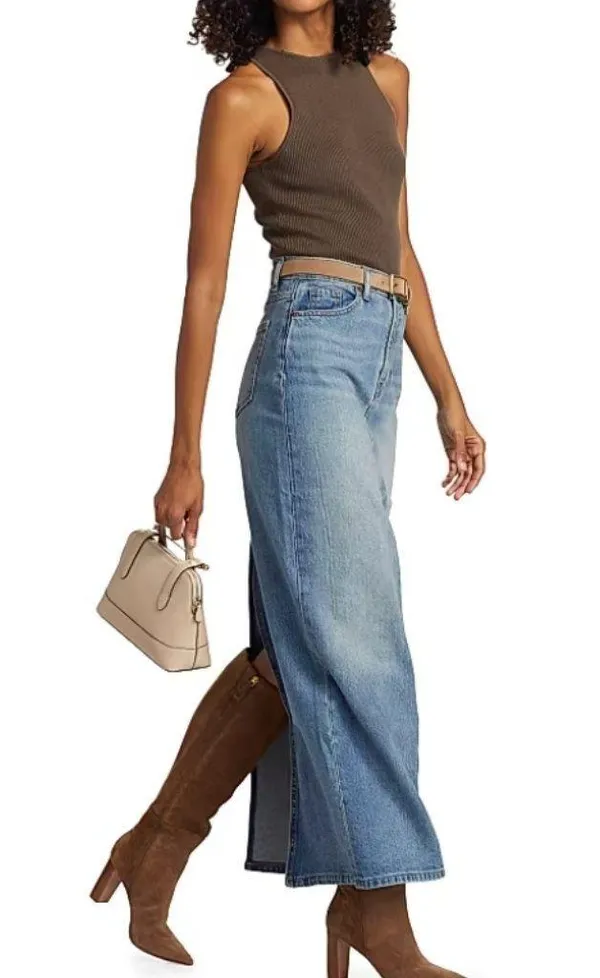 NWT Reformation Daria Ultra High Rise Denim Maxi Skirt in Merritt - Image 6